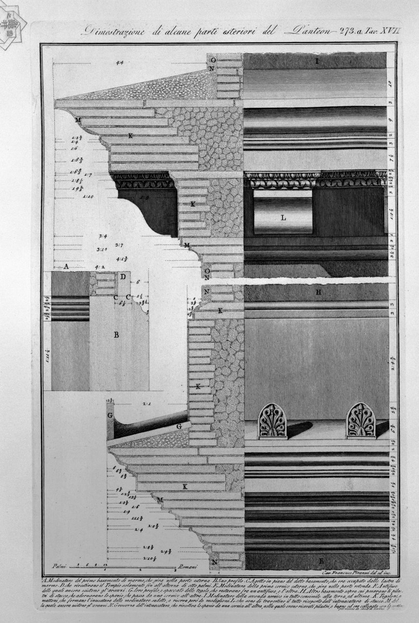 Pantheon, teteje. Maga alkotó: Francesco Piranesi