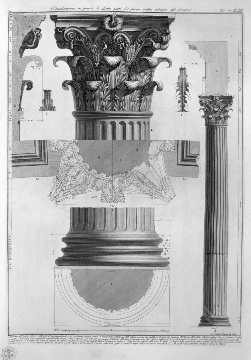 Pantheon, teteje. Ég alkotó: Francesco Piranesi