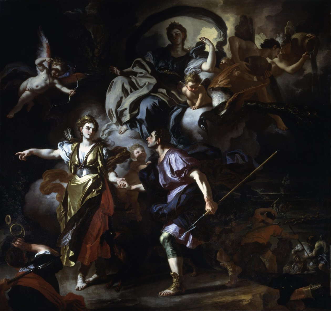 Dido és Aeneas királyi vadászata alkotó: Francesco Solimena