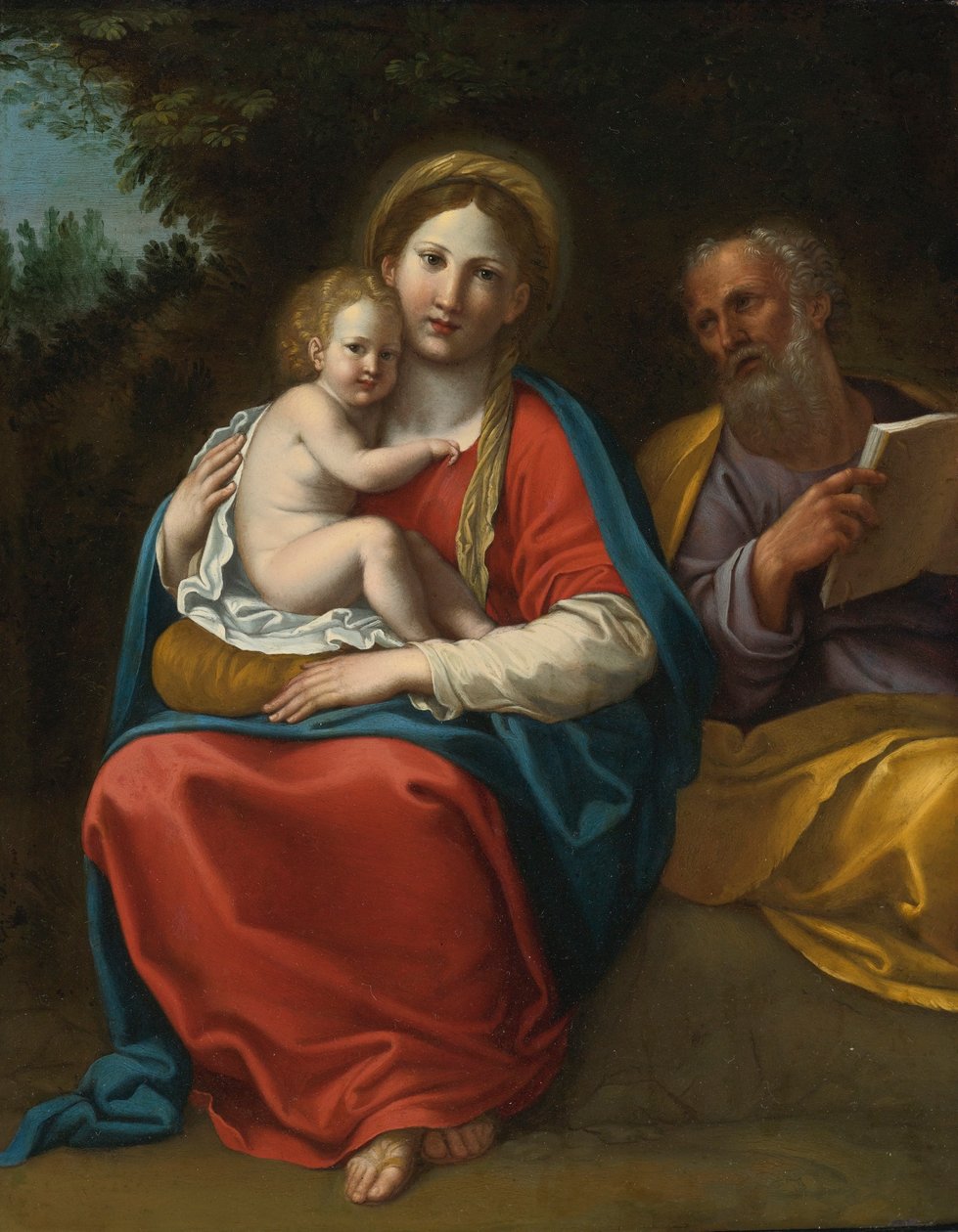 A Szent Család a tájban alkotó: Francesco Albani