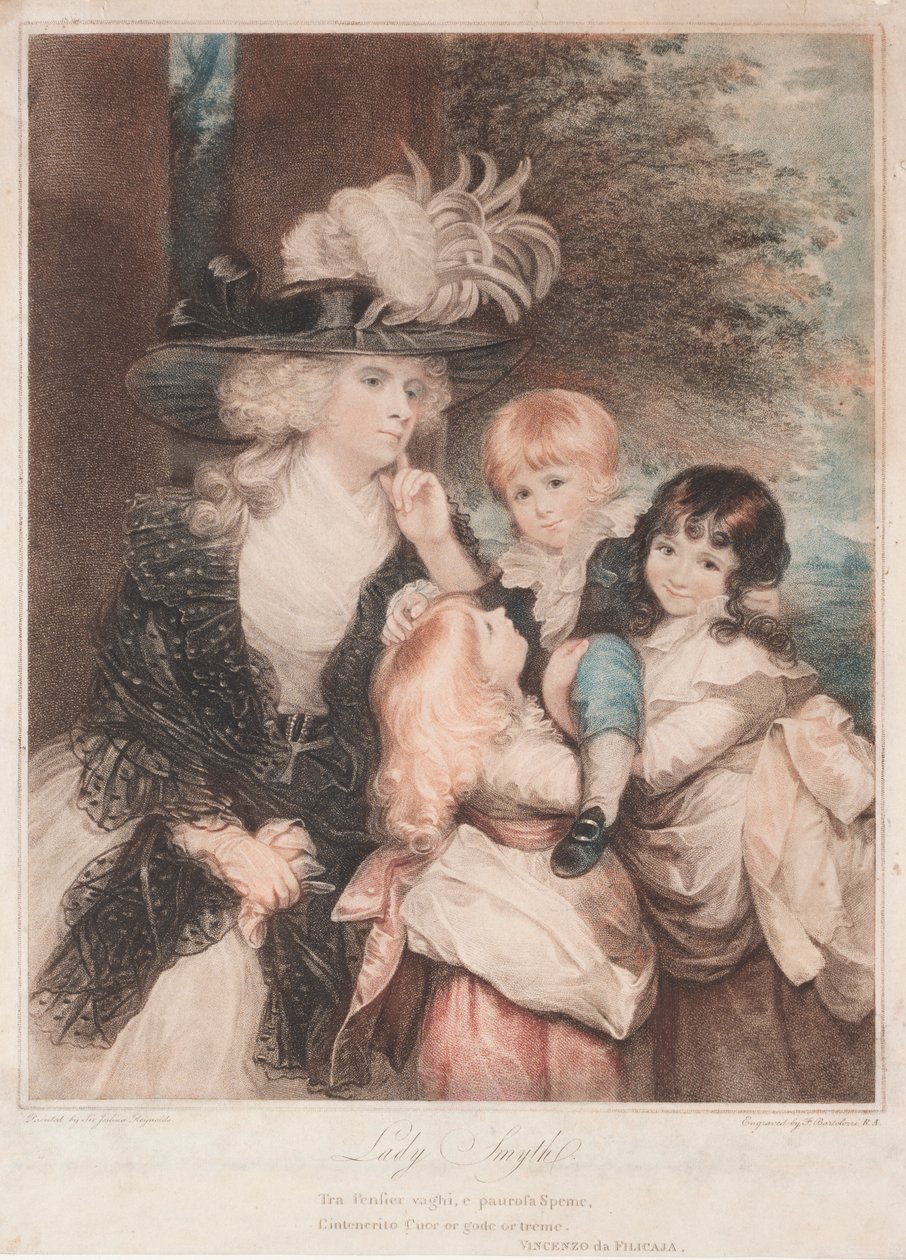 Lady Smith és gyermekei, 1789. alkotó: Francesco Bartolozzi