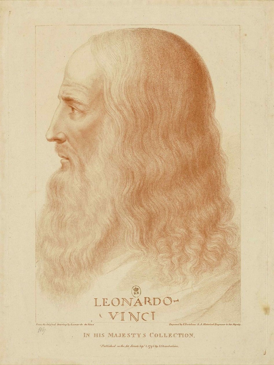 Leonardo da Vinci, 1795. alkotó: Francesco Bartolozzi