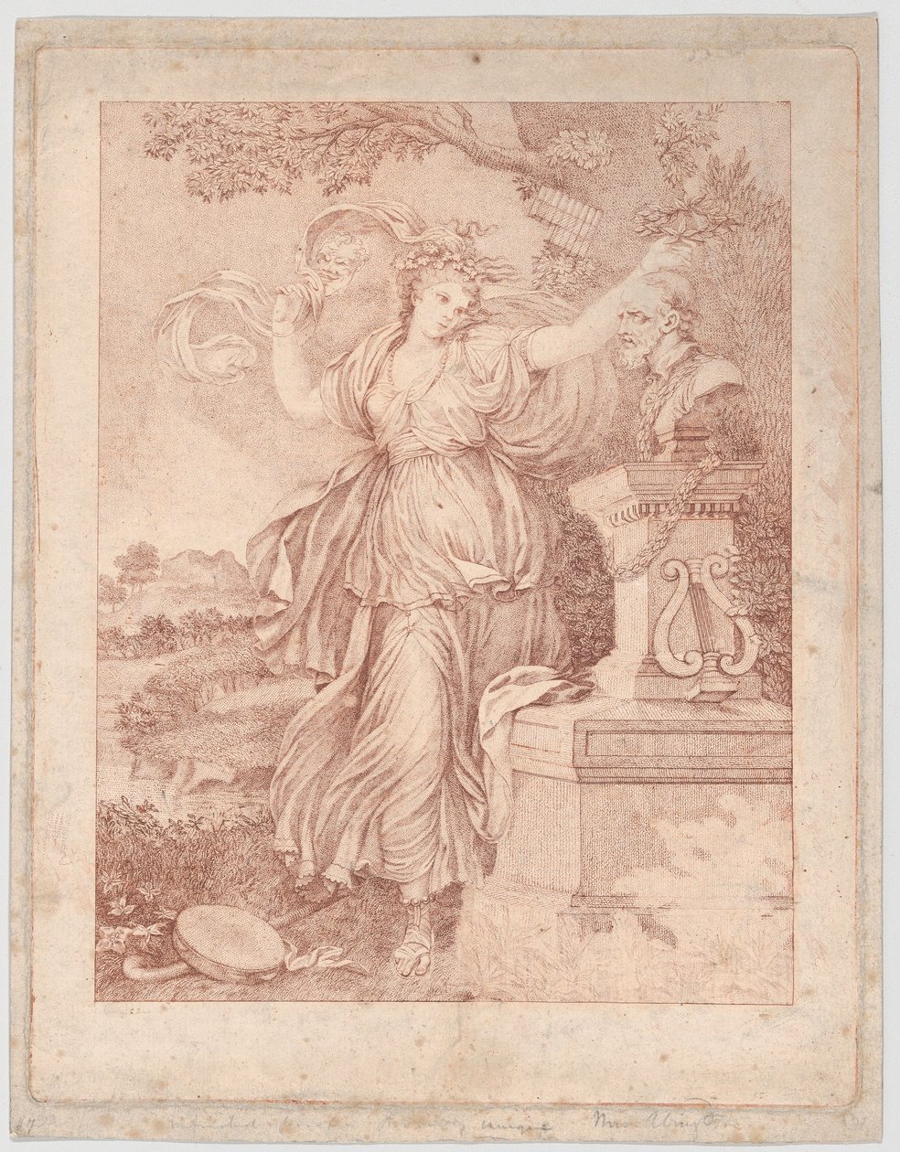 Mrs. Abington mint Thalia, 1783. alkotó: Francesco Bartolozzi