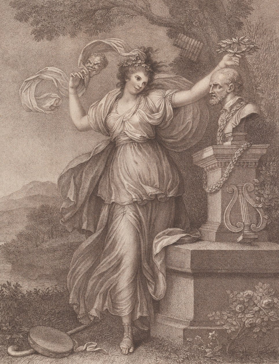 Mrs. Abington mint Thalia, 1783. augusztus 20. alkotó: Francesco Bartolozzi