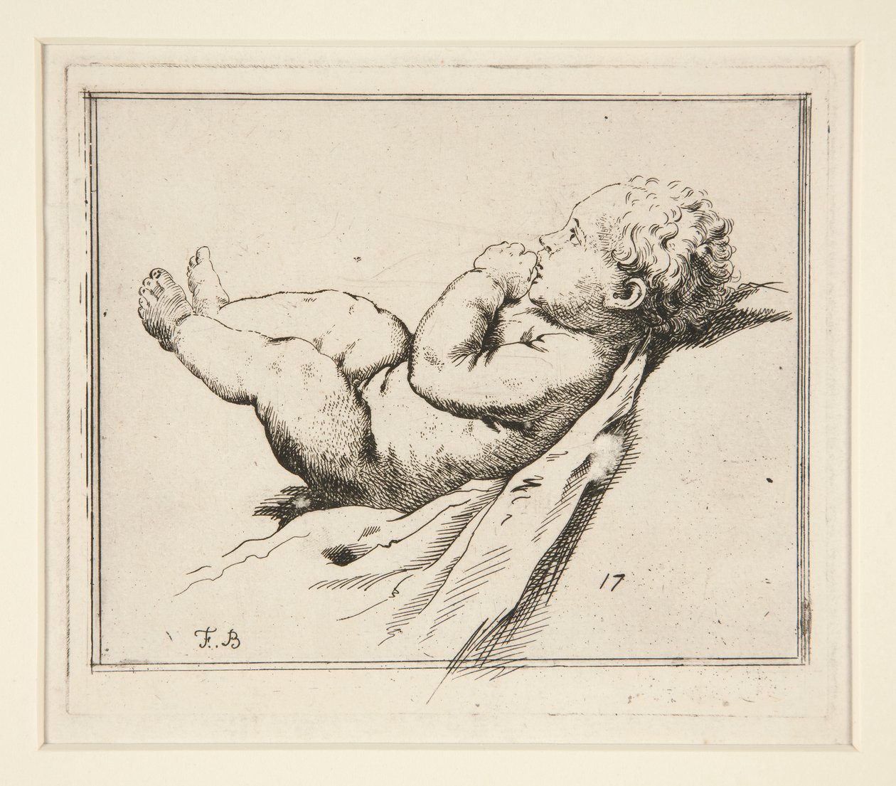 Meztelen csecsemő alkotó: Francesco Bartolozzi