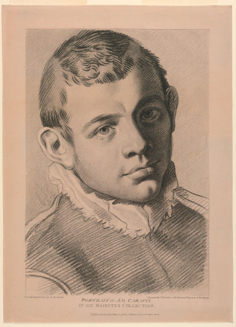 A. N. Carracci önarcképe alkotó: Francesco Bartolozzi