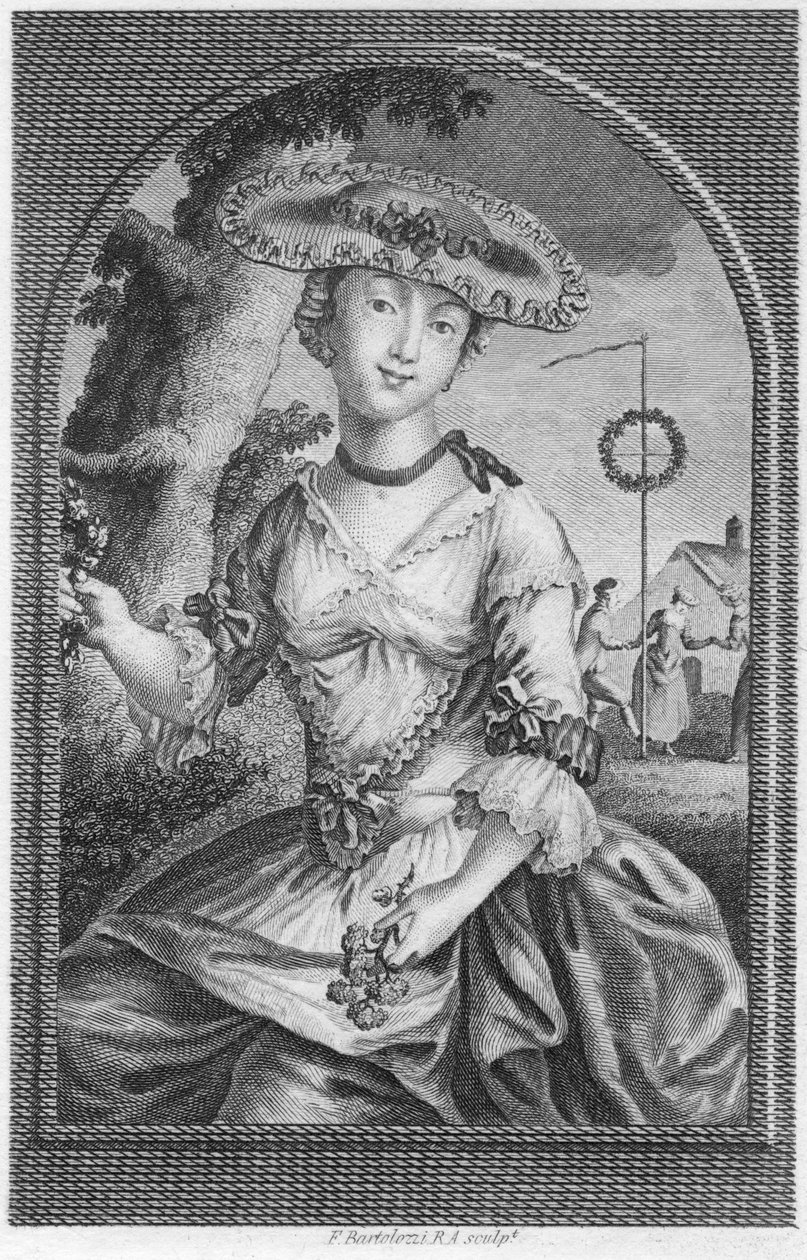 Fiatal nő, 1740-1810 között. alkotó: Francesco Bartolozzi