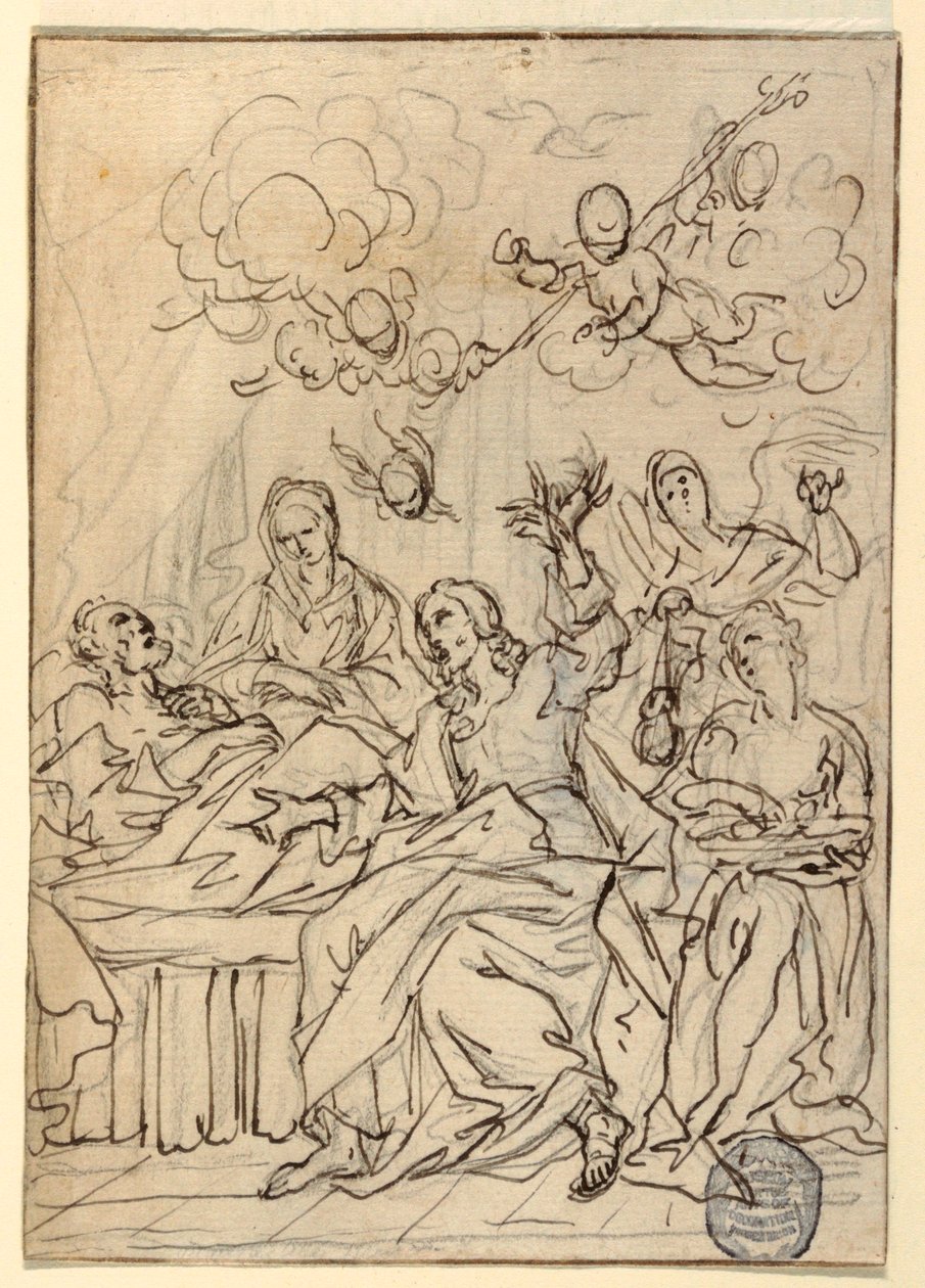 Szent József halála alkotó: Francesco Coghetti