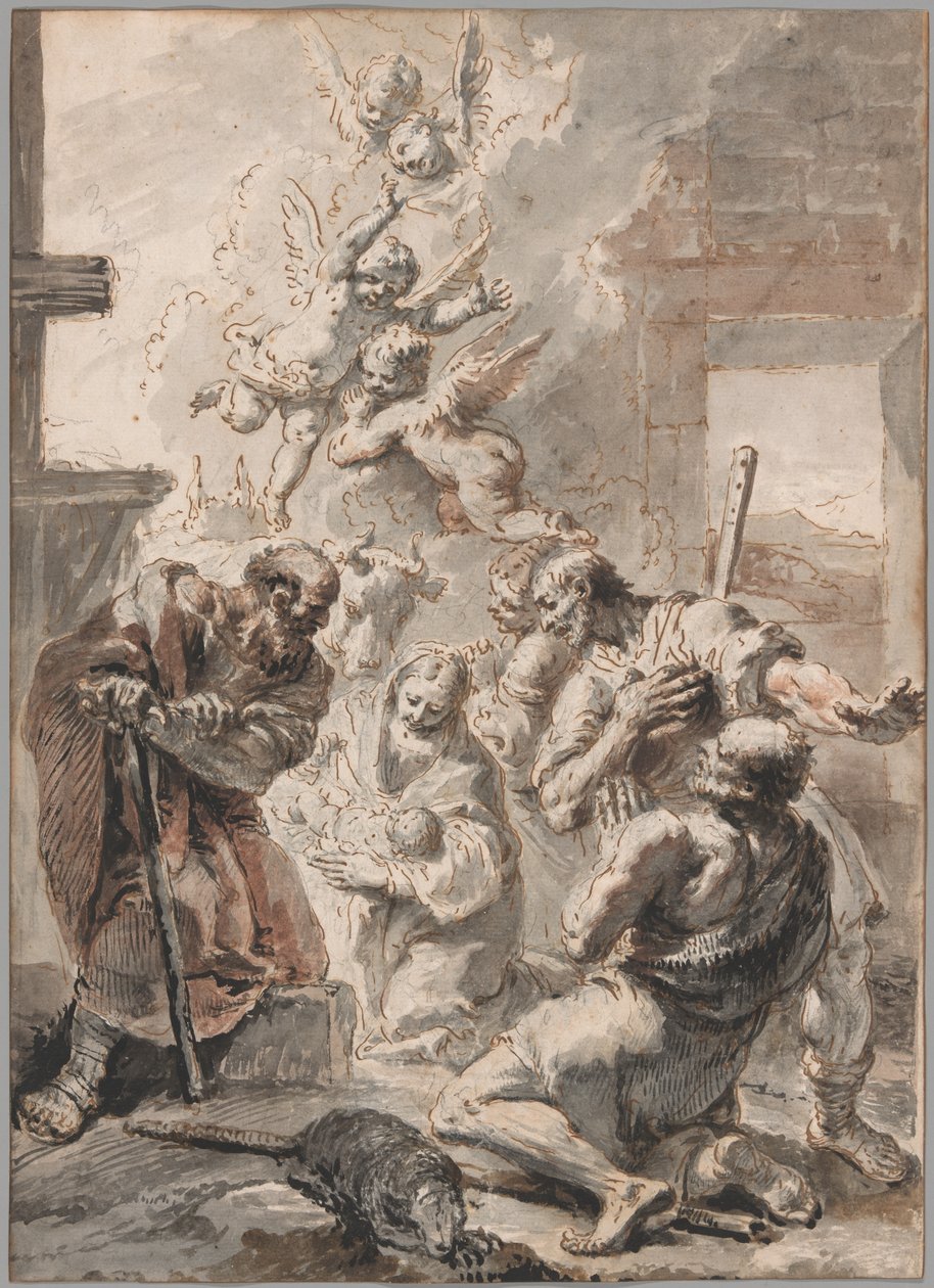 A Pásztorok imádata alkotó: Francesco Fontebasso