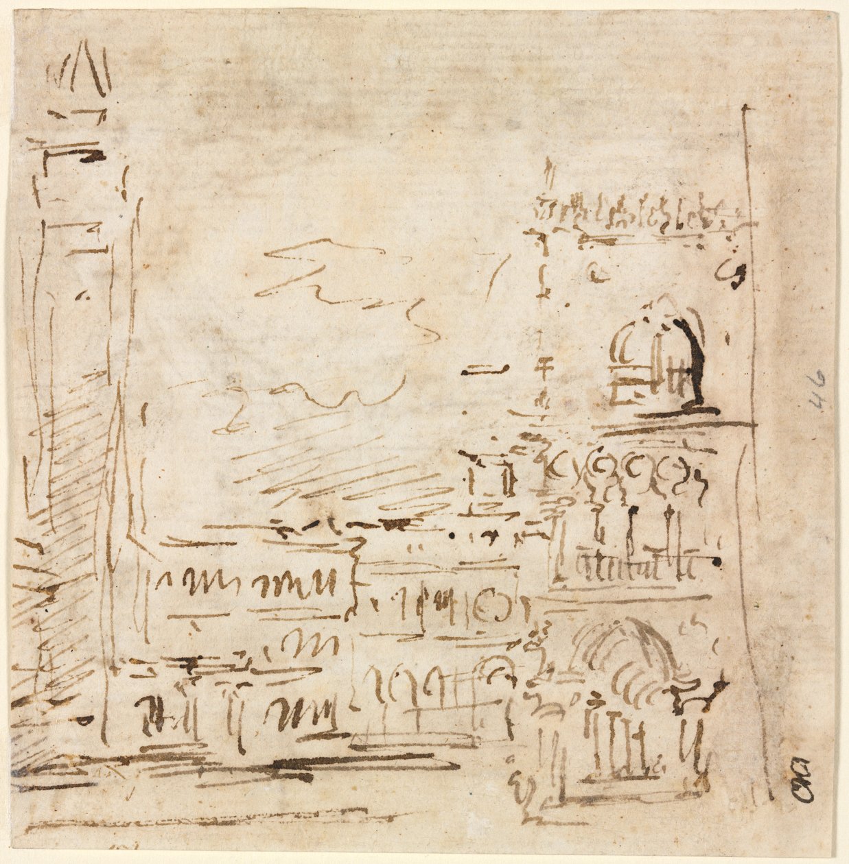 Piazza San Marco a Doges-palotával, 1773-1778. alkotó: Francesco Guardi