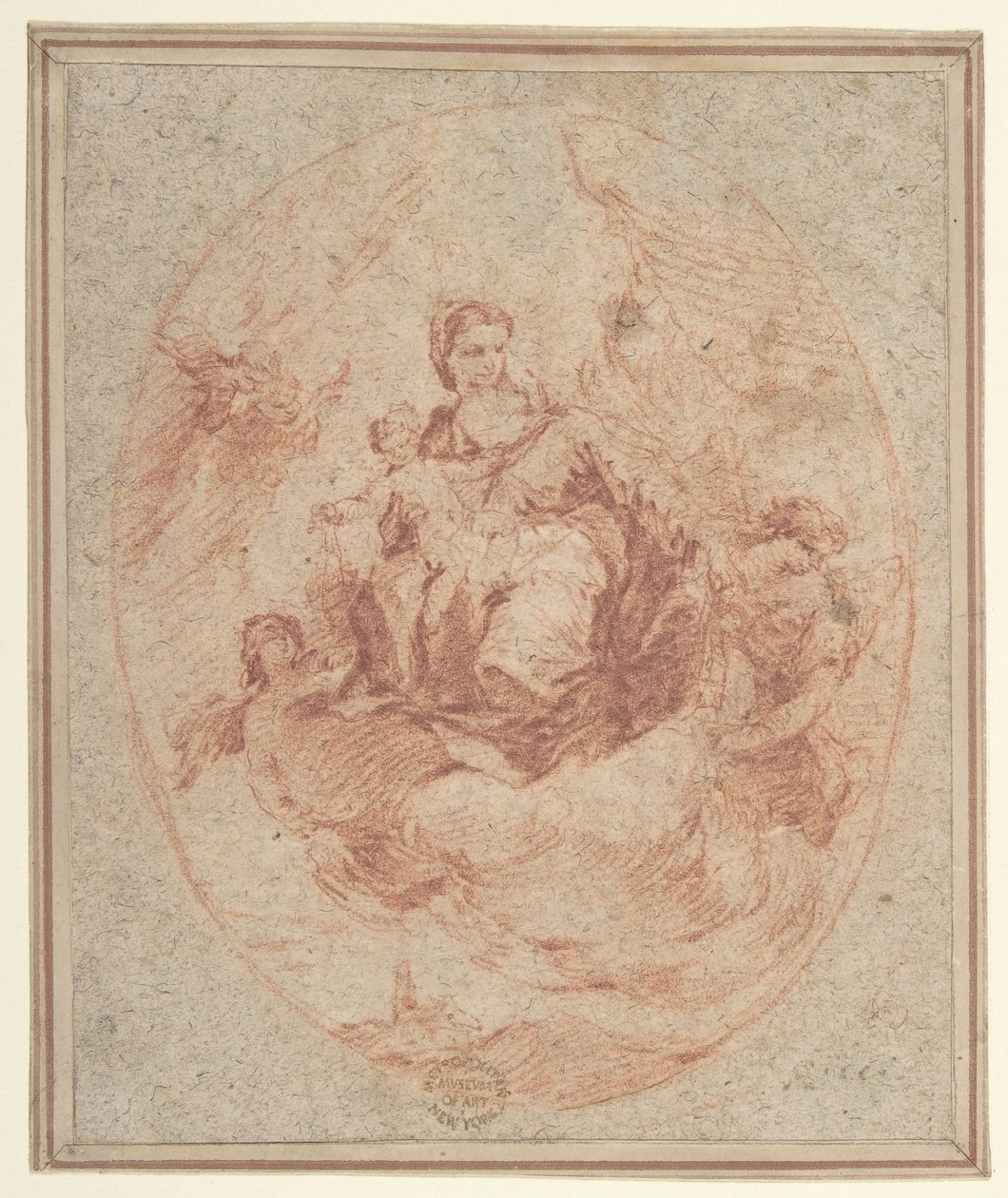 A szűz és a gyermek skapulárokat tartó, 1712-93. alkotó: Francesco Guardi.