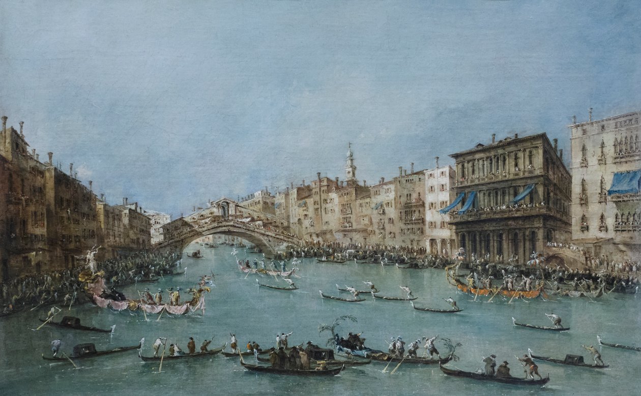 A nagy csatorna a Rialto-híd közelében alkotó: Francesco Guardi