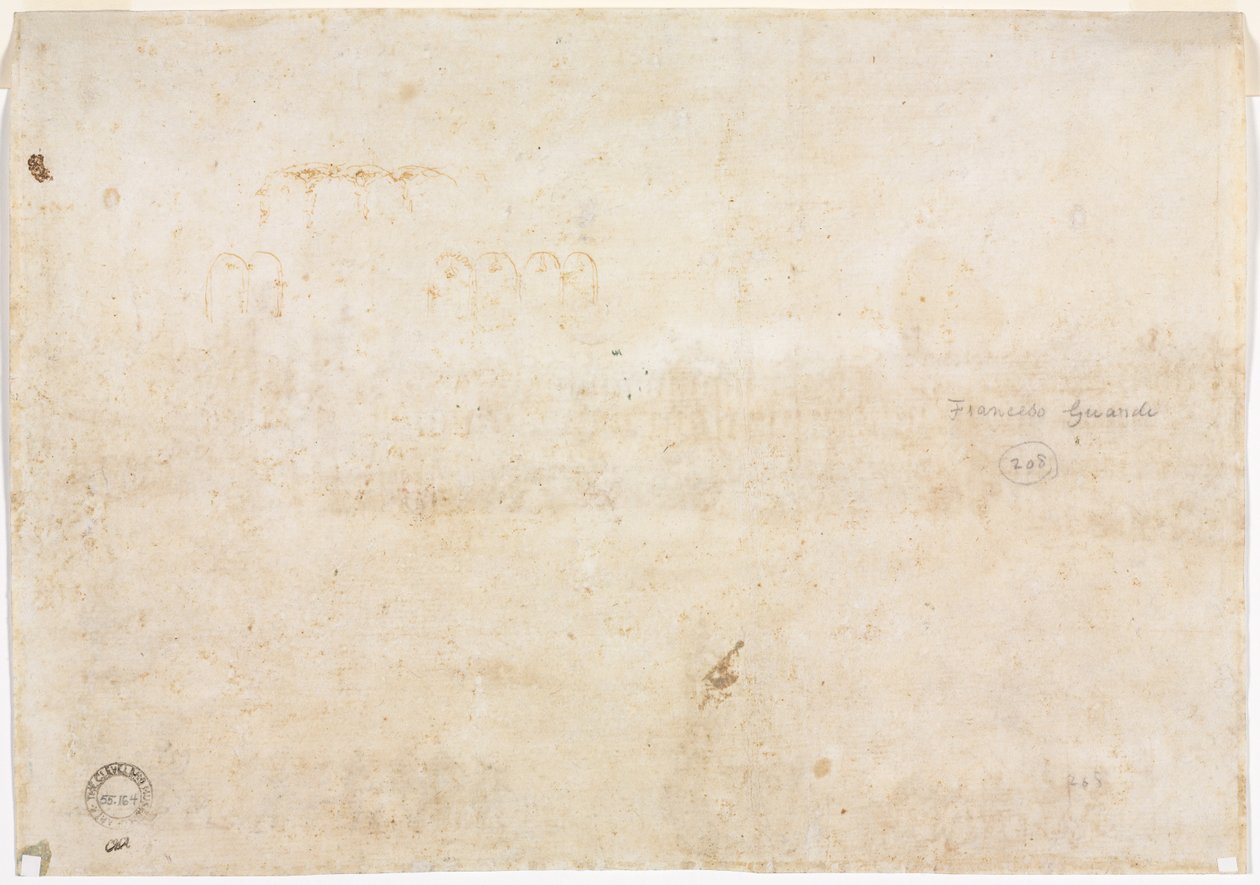 Három boltíves vázlat, 1782. alkotó: Francesco Guardi