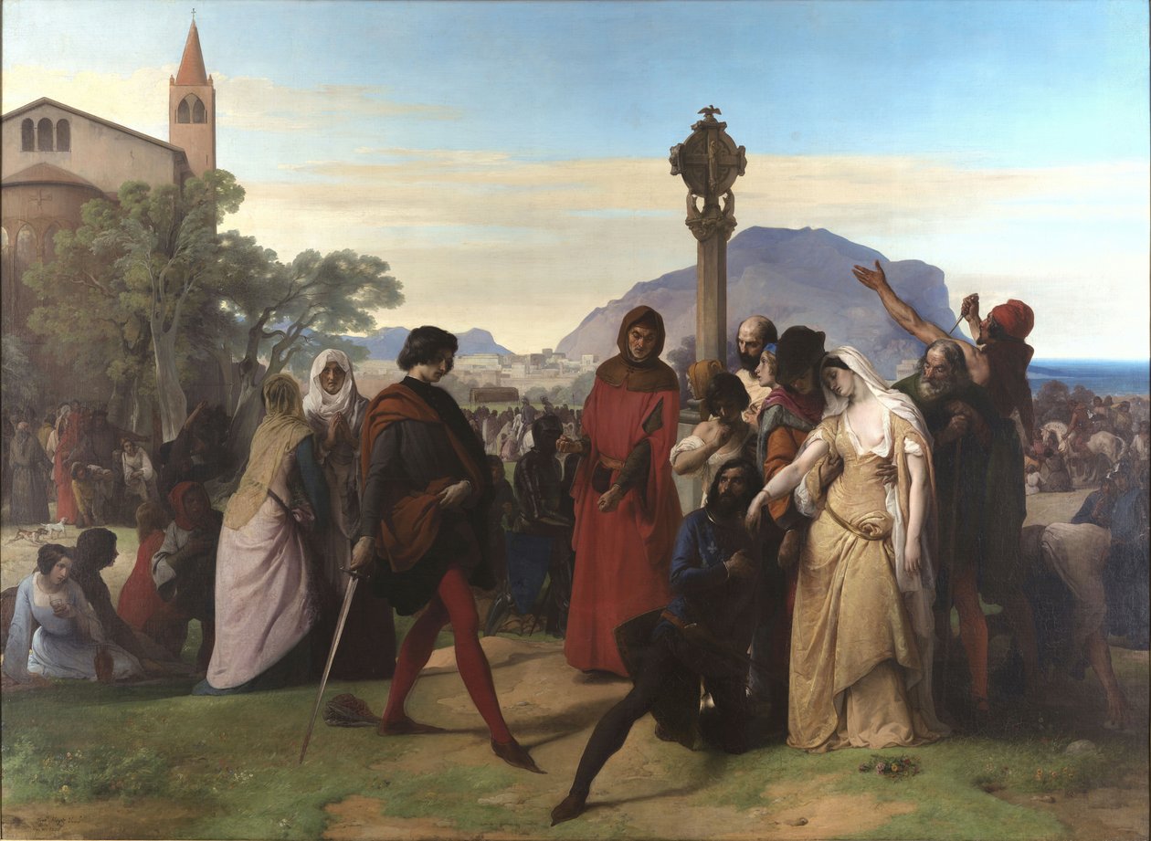 Olasz: I vespri siciliani A szicíliai vesperás alkotó: Francesco Hayez
