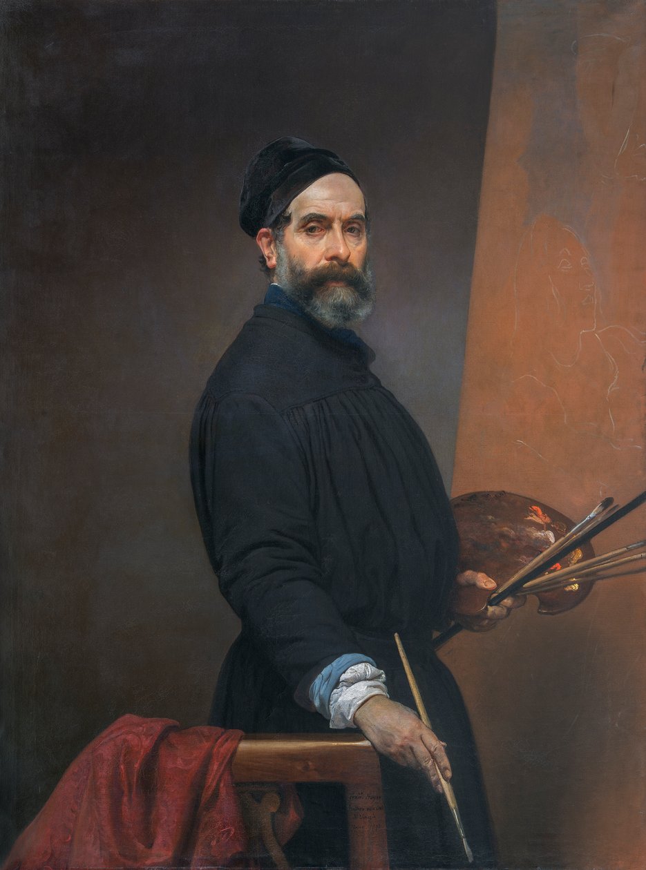 Önarckép ötvenhét évesen alkotó: Francesco Hayez