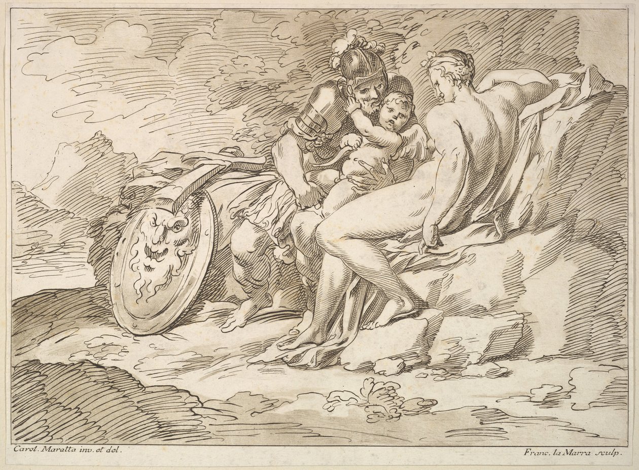 Vénusz, Mars és Ámor, 1725-80. alkotó: Francesco Lamarra