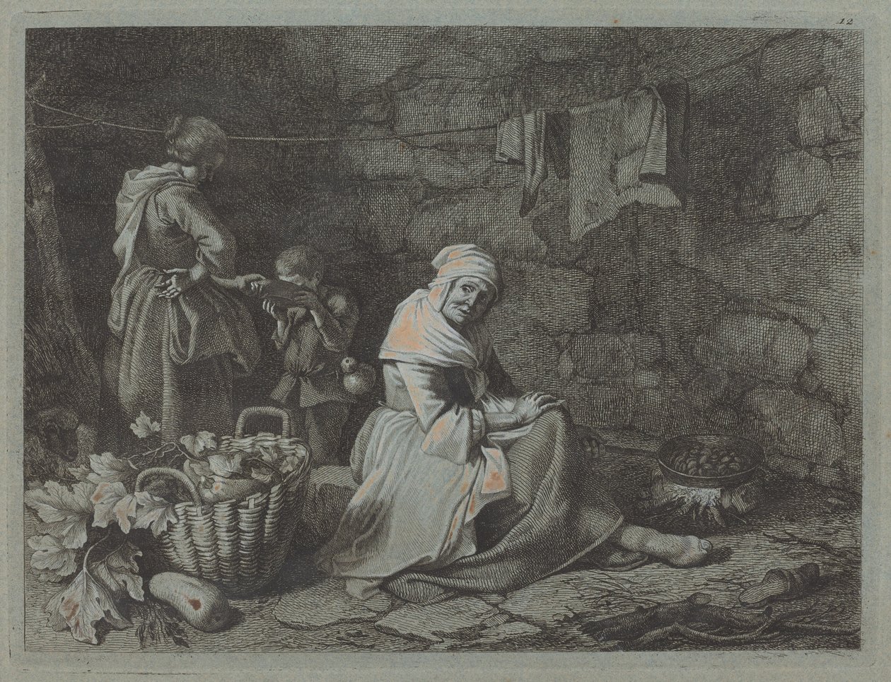 Egy ház belseje, 1763. alkotó: Francesco Londonio