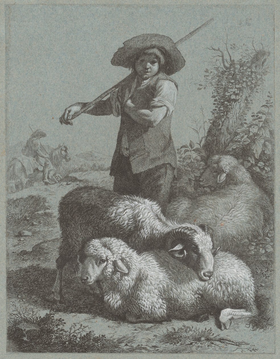 Pásztorfiú juhokkal, 1764. alkotó: Francesco Londonio