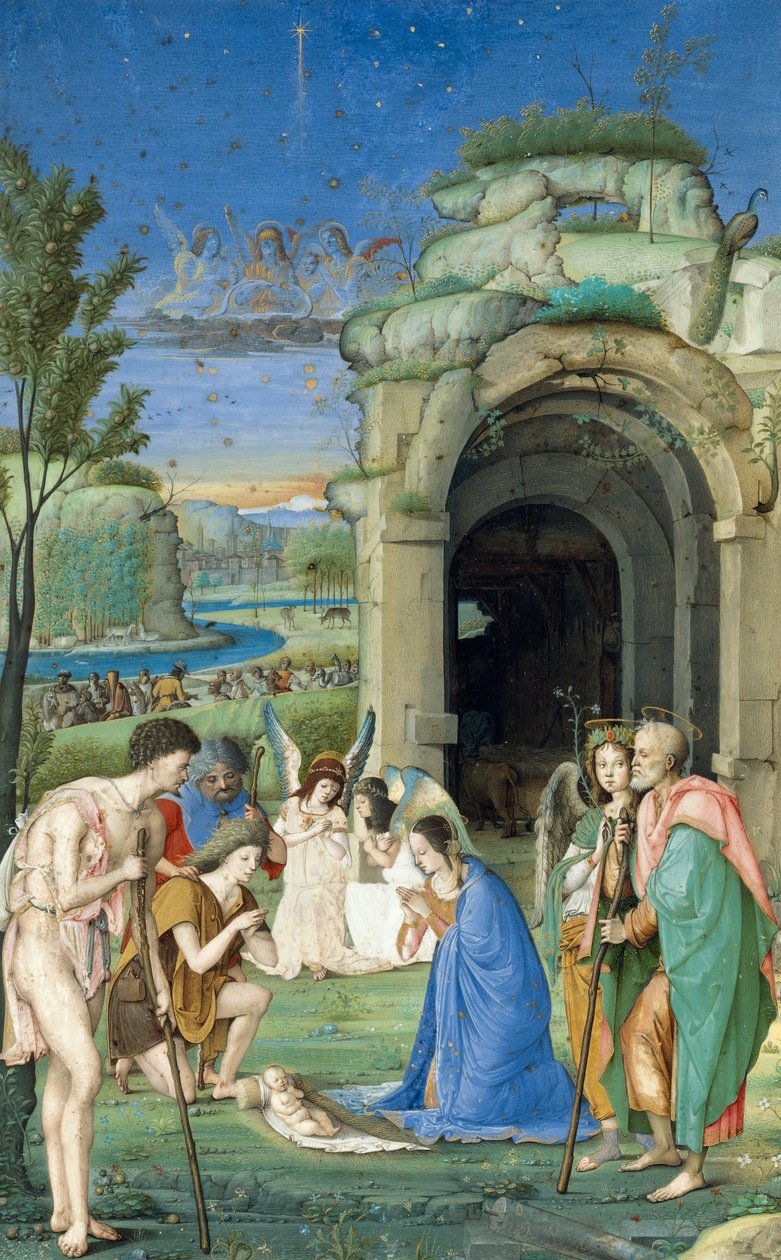 Pásztorok imádása, kb. 1500. alkotó: Francesco Marmitta
