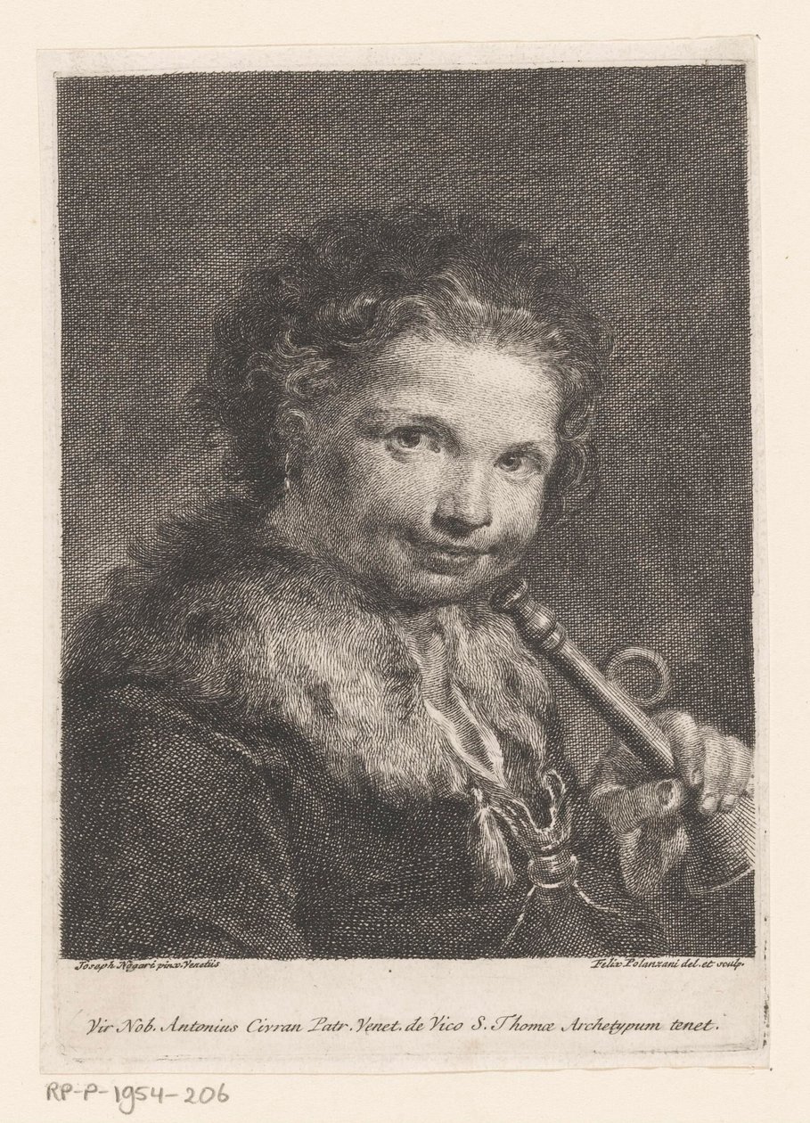 Fiú trombitával alkotó: Francesco Polanzani