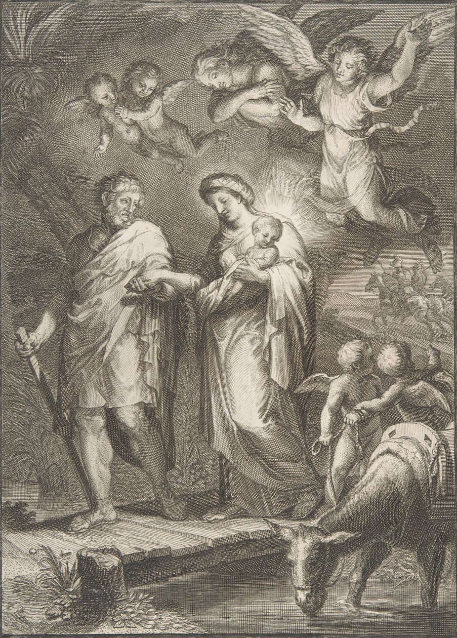 Repülés Egyiptomba, 1700-. alkotó: Francesco Polanzani