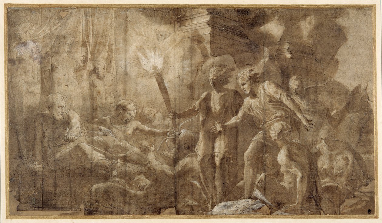 Herkules Omphale mellett fekszik alkotó: Francesco Primaticcio