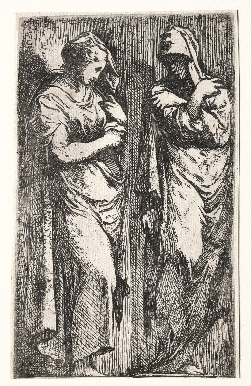 Két római nő. alkotó: Francesco Primaticcio