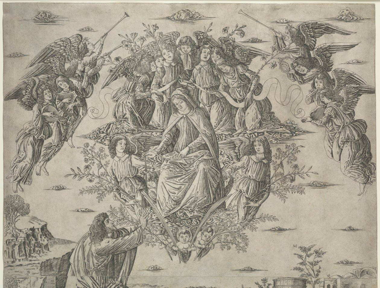 Szűz mennybemenetele, c. 1495. alkotó: Francesco Rosselli