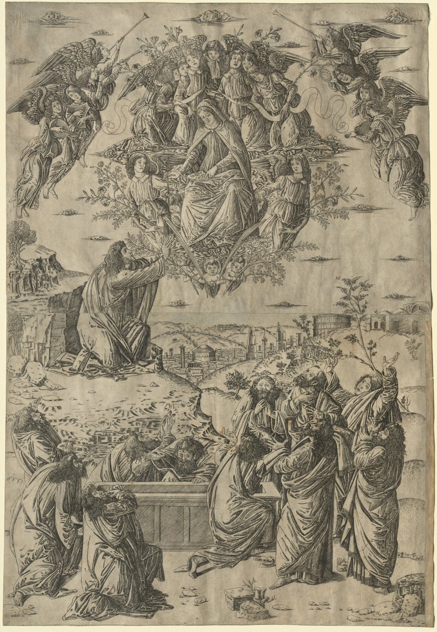 Szűz mennybemenetele, c. 1495. alkotó: Francesco Rosselli