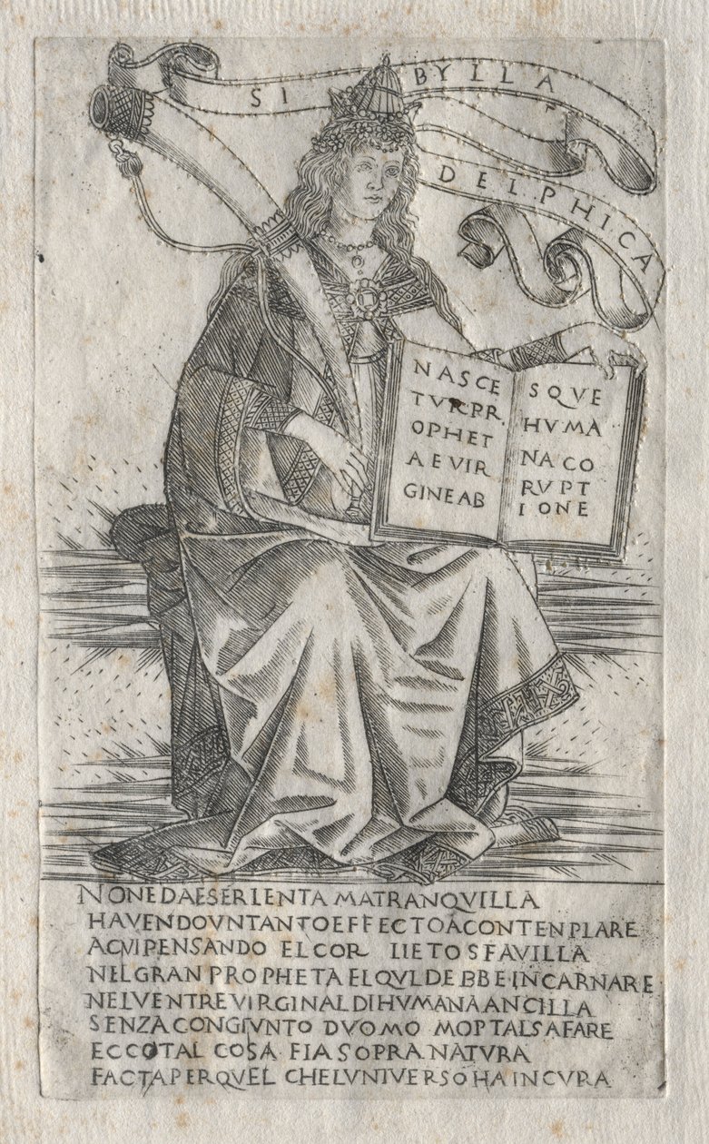 Szibilla: A delphoi szibilla, 1400-as évek. alkotó: Francesco Rosselli