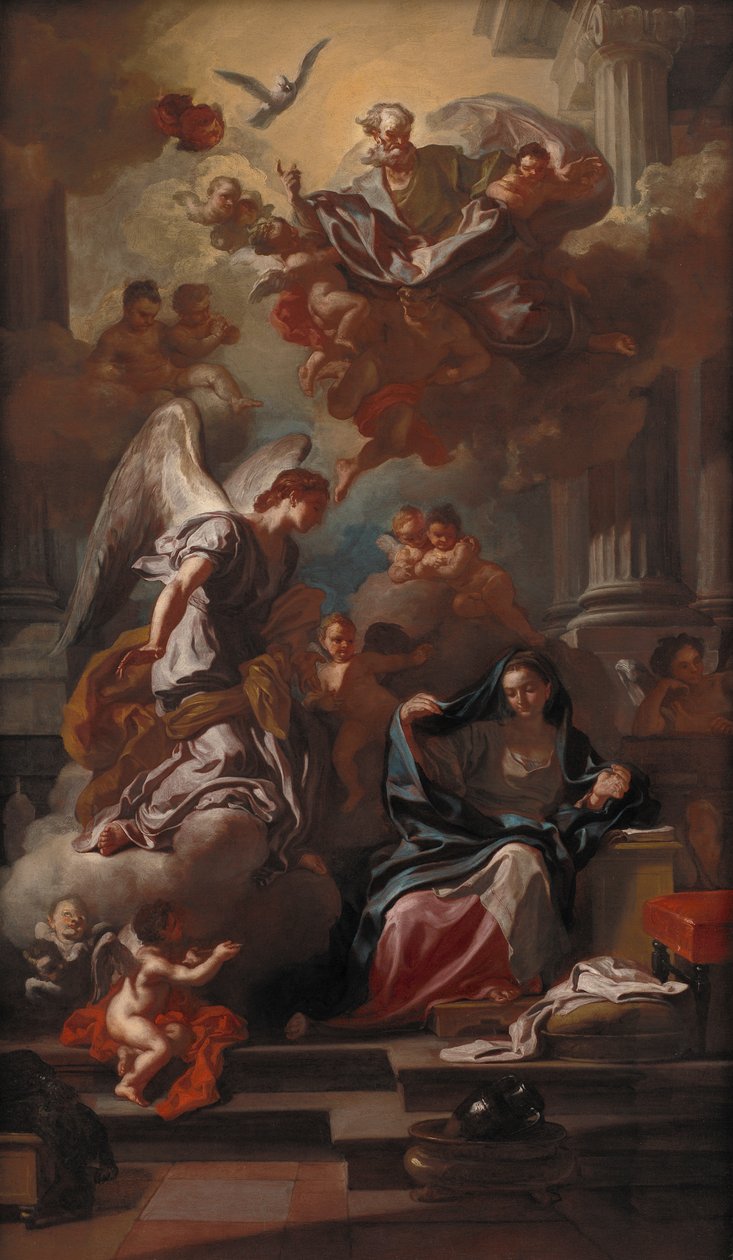 Angyali üdvözlet, 1733 után (olaj, vászon) alkotó: Francesco Solimena