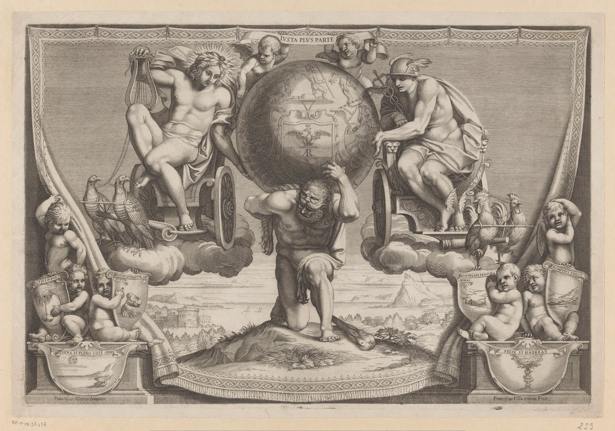 Pompeius Arrigoni bíboros allegóriája alkotó: Francesco Villamena