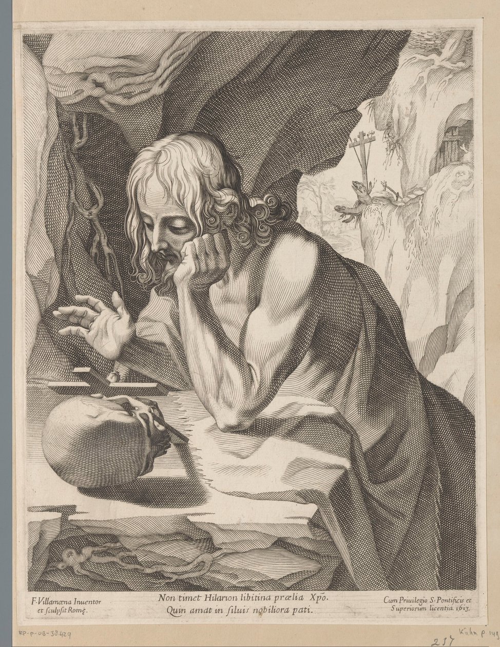 Szent Hilarion alkotó: Francesco Villamena