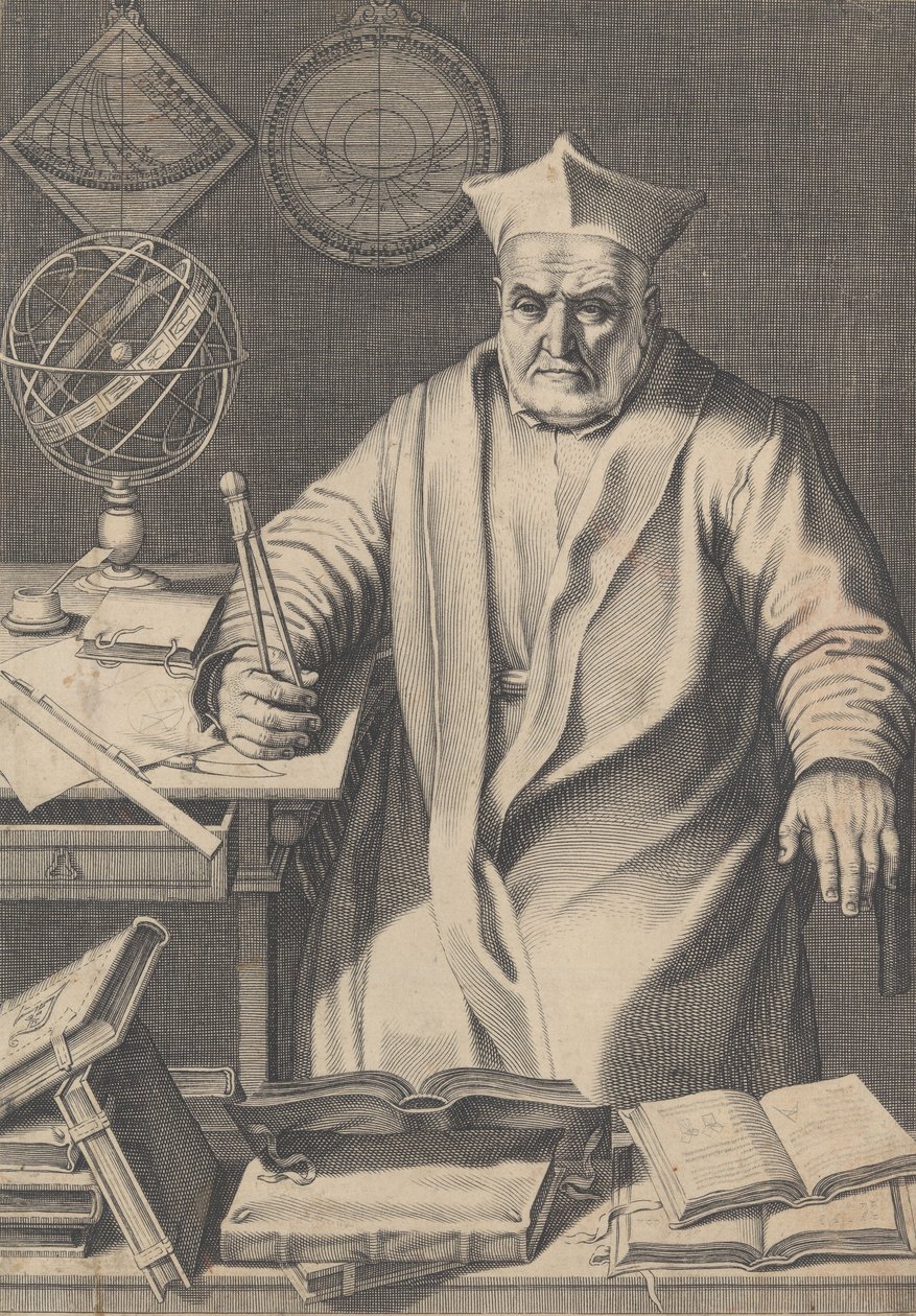 Christopher Clavius ​​bíboros portréja, 1606. alkotó: Francesco Villamena