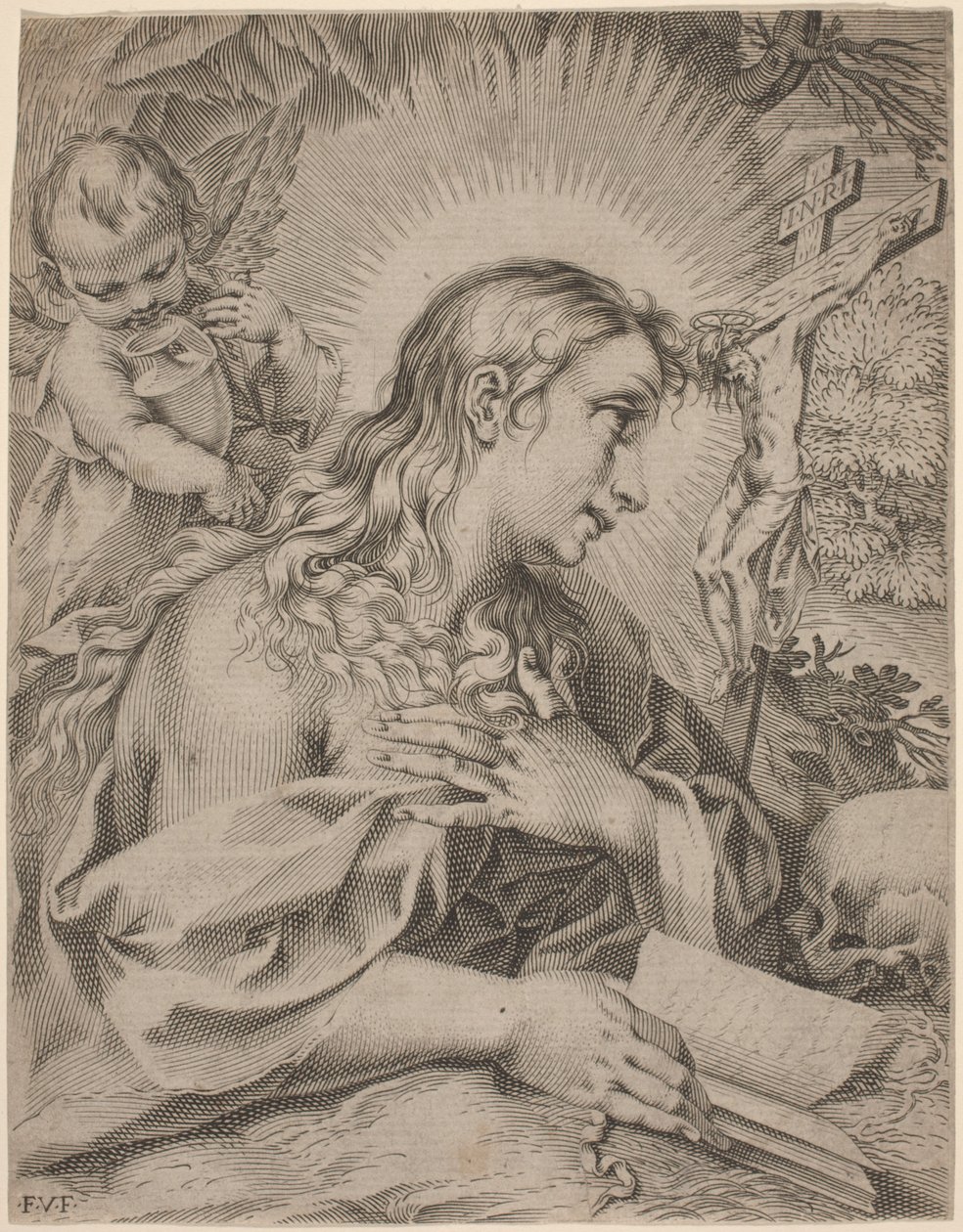 A bűnbánó Magdolna alkotó: Francesco Villamena after Francesco Vanni