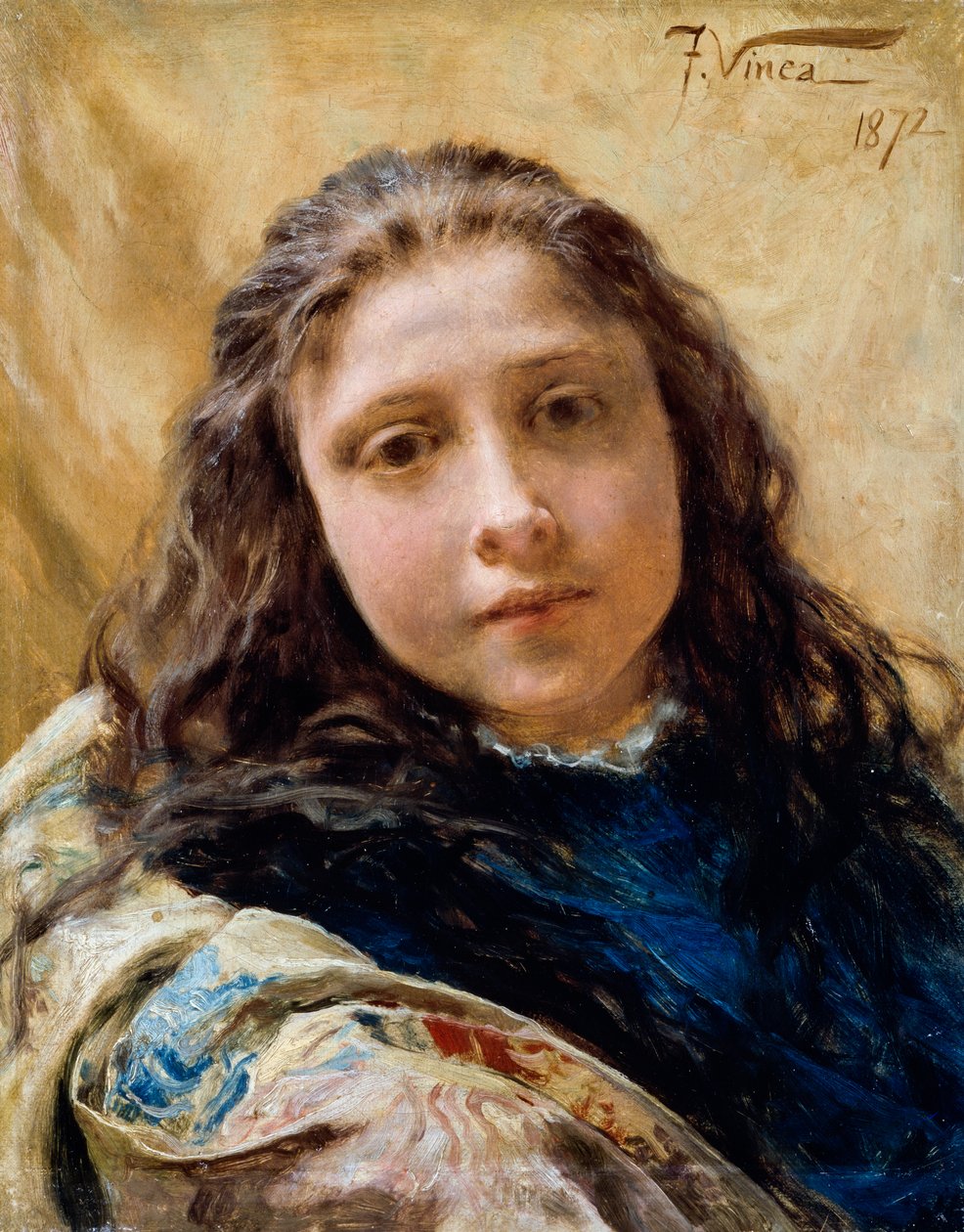 Fiatal lány portréja alkotó: Francesco Vinea