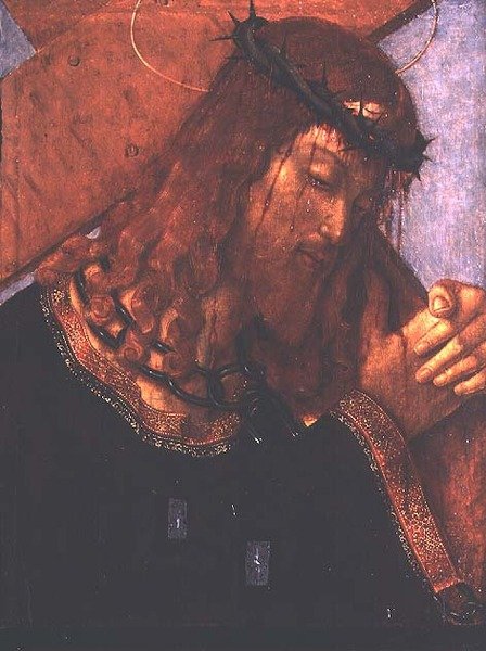 A keresztet hordozó Krisztus (panel) alkotó: Francesco Zaganelli di Bosio