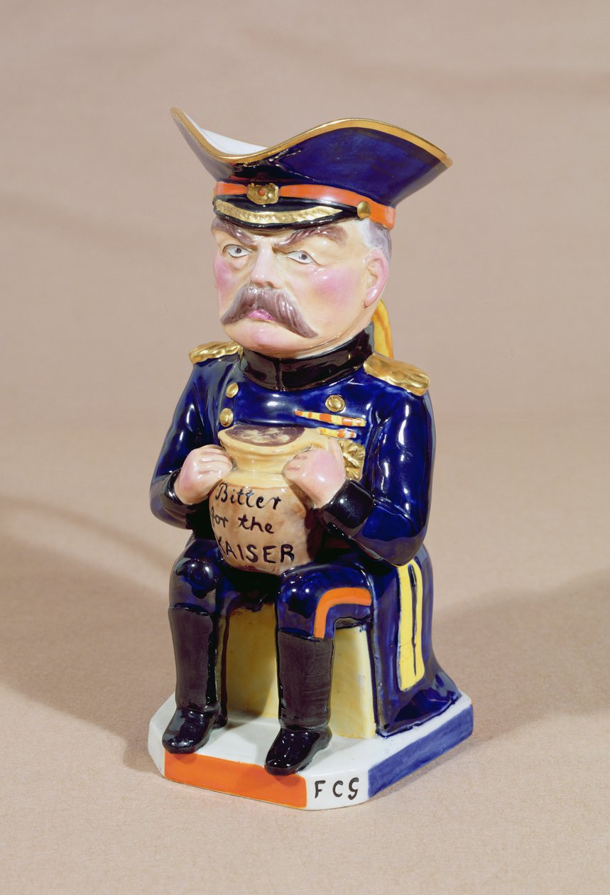 Lord Kitchenert ábrázoló Toby Jug, Wilkinson készítette, 1915 (kerámia) alkotó: Francis Carruthers Gould