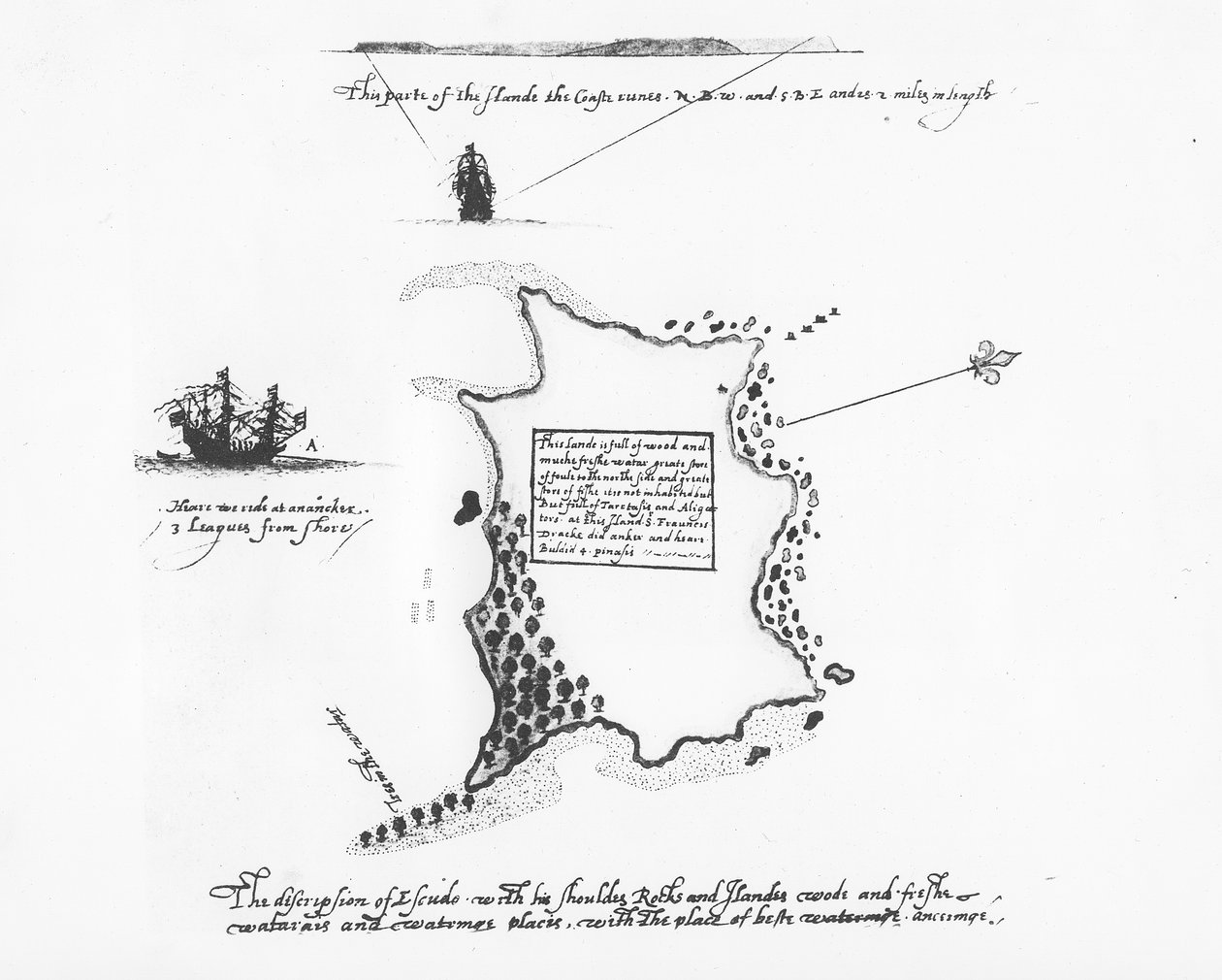 Isla Escudo de Veraguas leírása Francis Drake által alkotó: Francis Drake