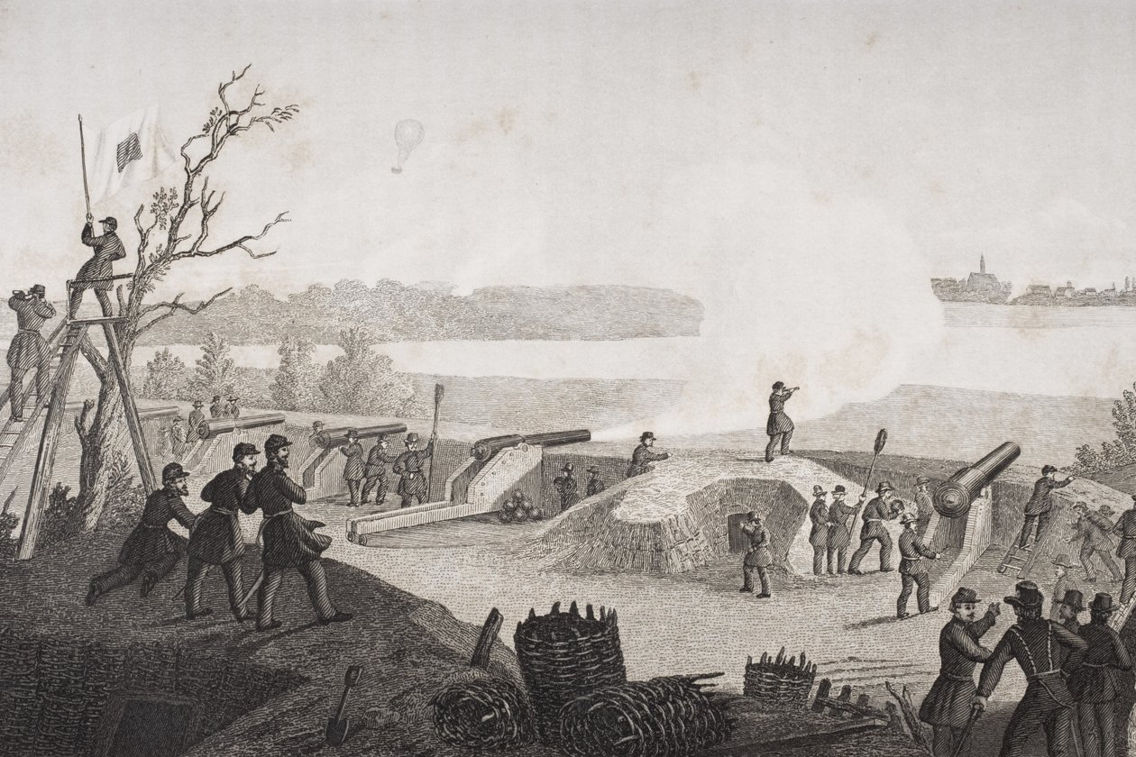 Yorktown ostroma, Virginia az amerikai polgárháború idején alkotó: Francis Schell