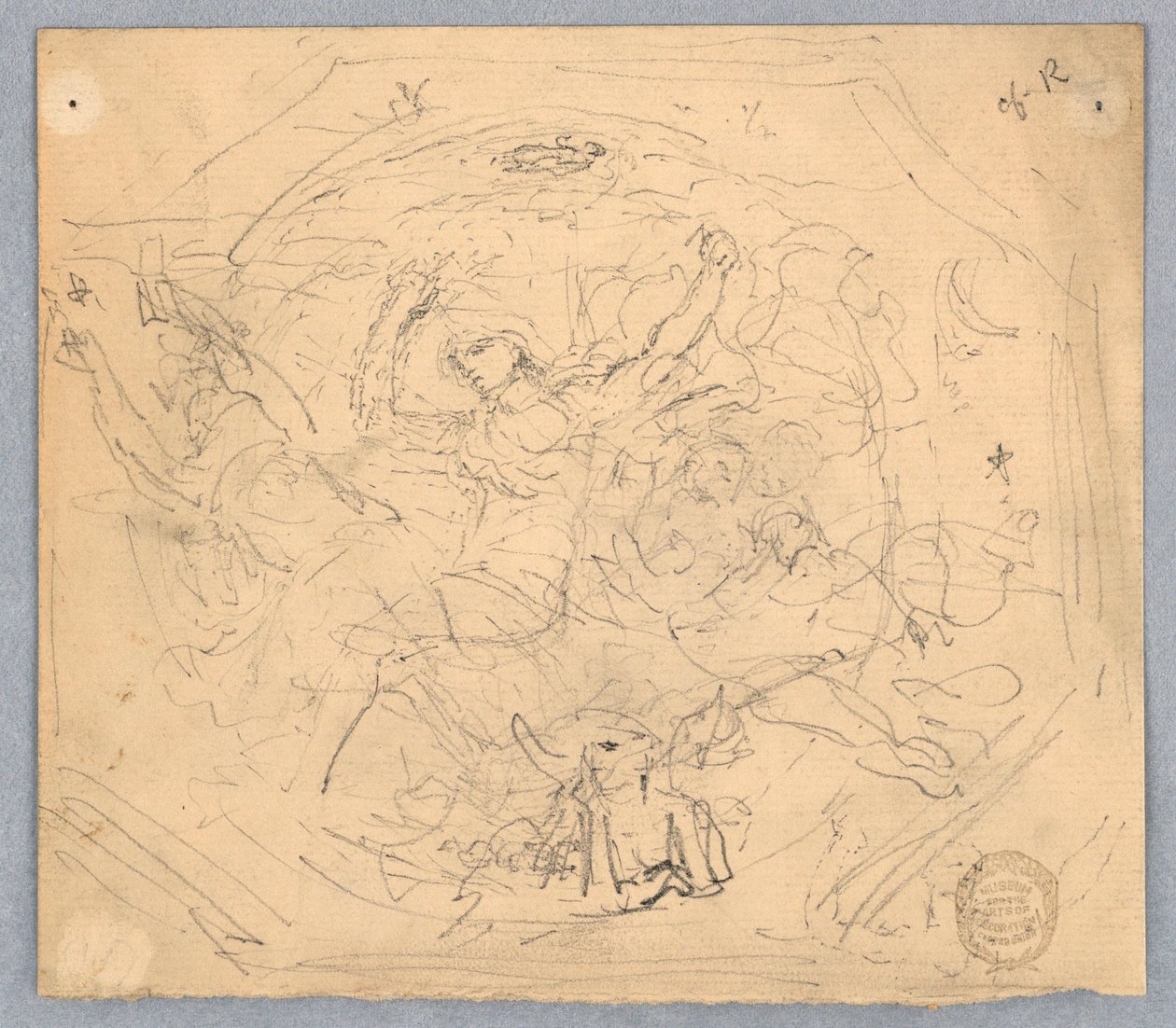 Tanulmány a "Zodiákus" számára alkotó: Francis Augustus Lathrop
