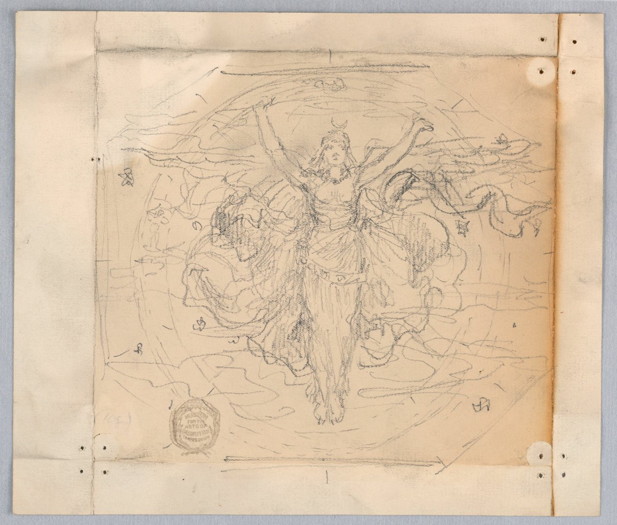 Tanulmány a "Zodiákus" számára alkotó: Francis Augustus Lathrop