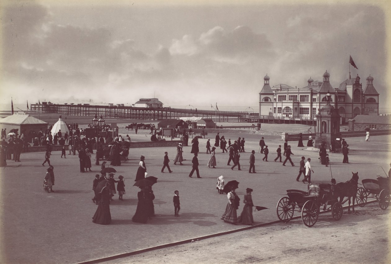 Rhyl. A pavilon és móló, 1870-es évek. alkotó: Francis Bedford