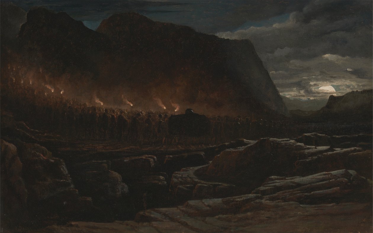 Egy hegyi főnök temetése alkotó: Francis Danby