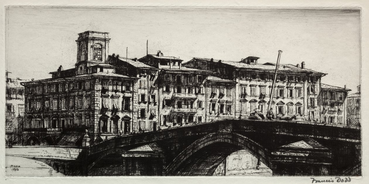 Ponte di Mezzo, Pisa alkotó: Francis Dodd