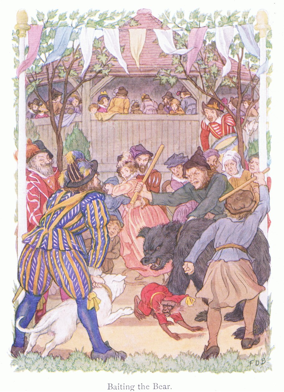 A medve csalija (színes litográfia) alkotó: Francis Donkin Bedford
