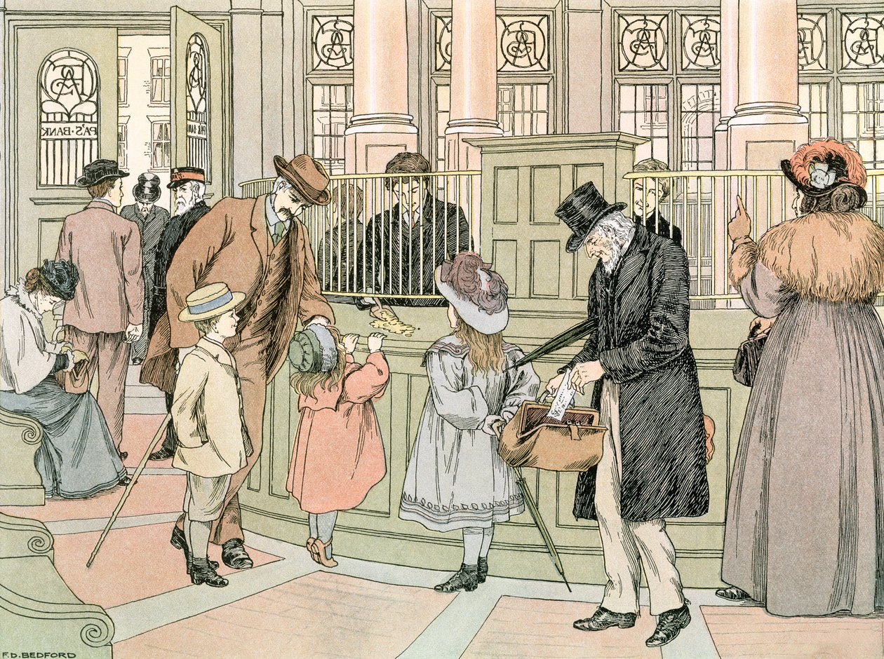 A bank, 1899 alkotó: Francis Donkin Bedford