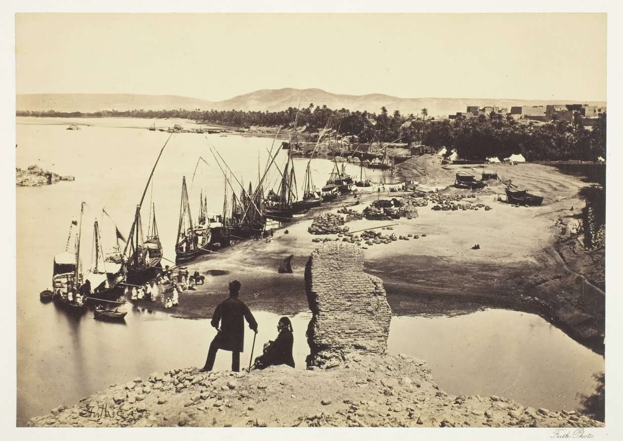 Assouan, 1857, nyomtatott 1862. alkotó: Francis Frith