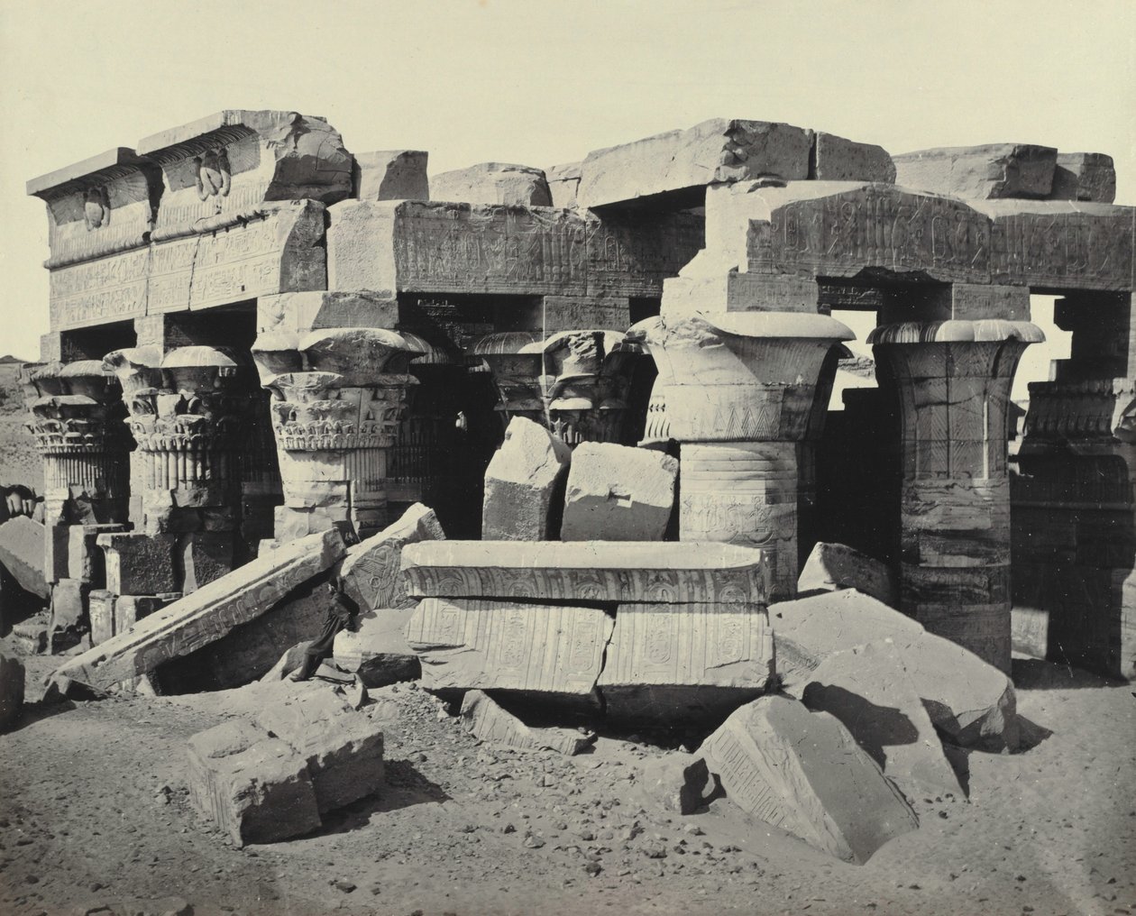 Kom Ombo, c. 1858. alkotó: Francis Frith