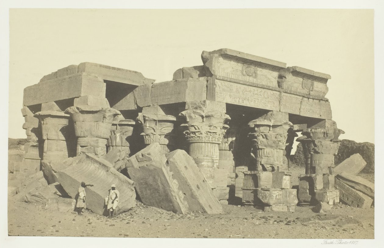 1857-ben jött Ombóba, Felső-Egyiptomba. alkotó: Francis Frith